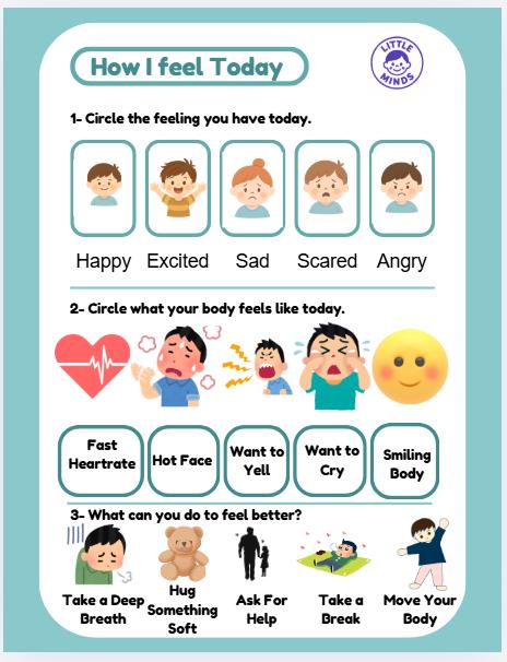 Feelings Worksheet for Kids | Emotional Awareness Printable - Etsy