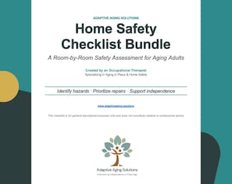 Lista de verificación de seguridad en el hogar para personas mayores con certificación de terapeuta ocupacional / Guía para envejecer en casa (Descarga en PDF)