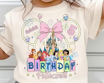 Aangepaste naam leeftijd Disney prinses flirt strik verjaardag png, Magic Kingdom verjaardag meisje png, Disney kasteel png, cadeau Disneyland prinses