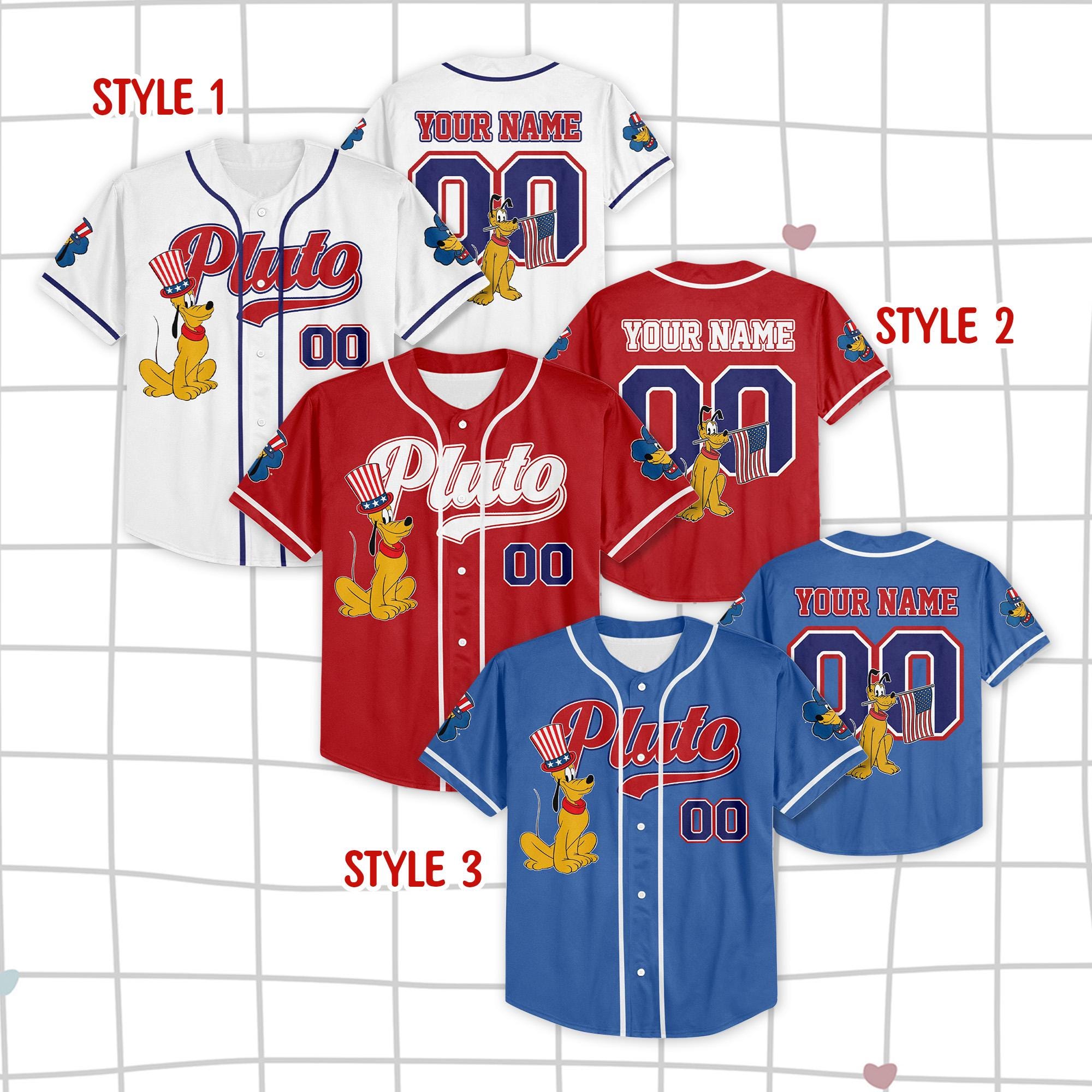 Discover Custom Disney 4th Of July Mickey Baseball Jersey, Disneyland 4th Of July Jersey, 4th July Family Matching Jersey, Happy Independence Day
