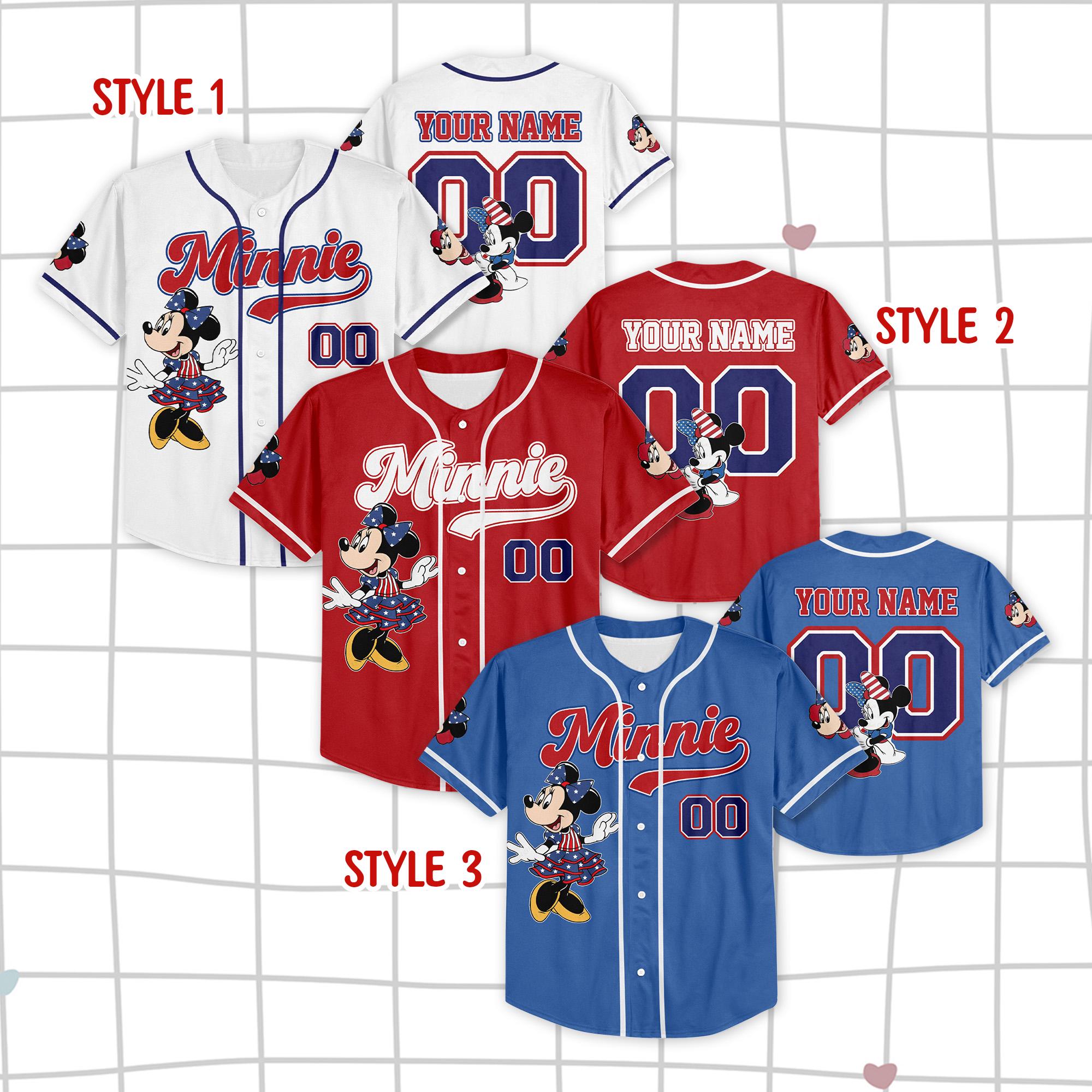 Discover Custom Disney 4th Of July Mickey Baseball Jersey, Disneyland 4th Of July Jersey, 4th July Family Matching Jersey, Happy Independence Day