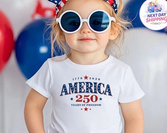 America 250th Anniversary Kids Shirt, 250th Anniversary Tee, Patriotic 4th of July Shirt, 250 Years of Independence Shirt, USA Freedom Tee