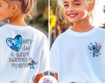 Stitch Autism Awareness T-shirt, Disney Autism Shirt, Awareness Day Shirt, Autism Awareness Month Tee, Disney Stitch Autism Sweatshirt