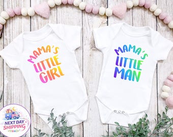 Mama's Little Girl Baby Onesie®, Mama's Little Man Baby Onesie®, Cute Baby Bodysuit, Baby Shower Gift, Mother’s Day Shirt, Mama and Me Shirt