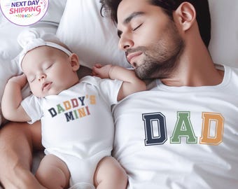 Dad And Baby Matching T-Shirt, Dad And Daddy's Mini Shirt, Father's Day Shirt, Dad Mini Outfit,  Fathers Day Gift, Baby Bodysuit