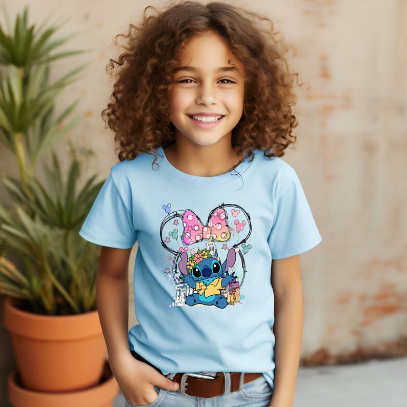 Disney Minnie Stitch Shirt, Blue Dog T-Shirt, Magical Trip Shirt, Disneyland Girl Trip Shirt, Disney Stitch Sweatshirt, Stitch Kids T-Shirt bild 6