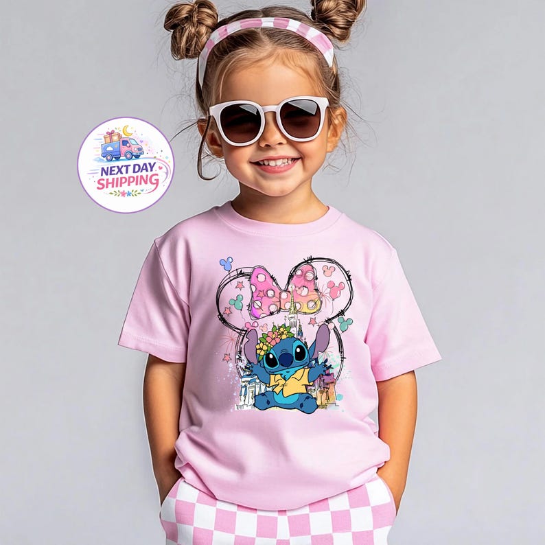 Disney Minnie Stitch Shirt, Blue Dog T-Shirt, Magical Trip Shirt, Disneyland Girl Trip Shirt, Disney Stitch Sweatshirt, Stitch Kids T-Shirt bild 1