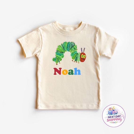 Very Hungry Caterpillar Kids Shirt, Custom Name Birthday Kids Shirt, Custom Hungry Caterpillar T-Shirt, Cute Toddler Tee, Gift for Kids