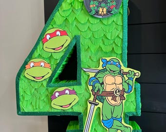 Piñata de Tortugas Ninja Numero - Number Piñatas