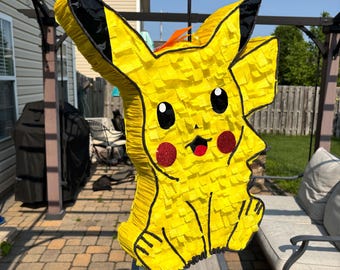 Piñata de Pikachu hecha a mano - Artículos para fiestas y decoración
