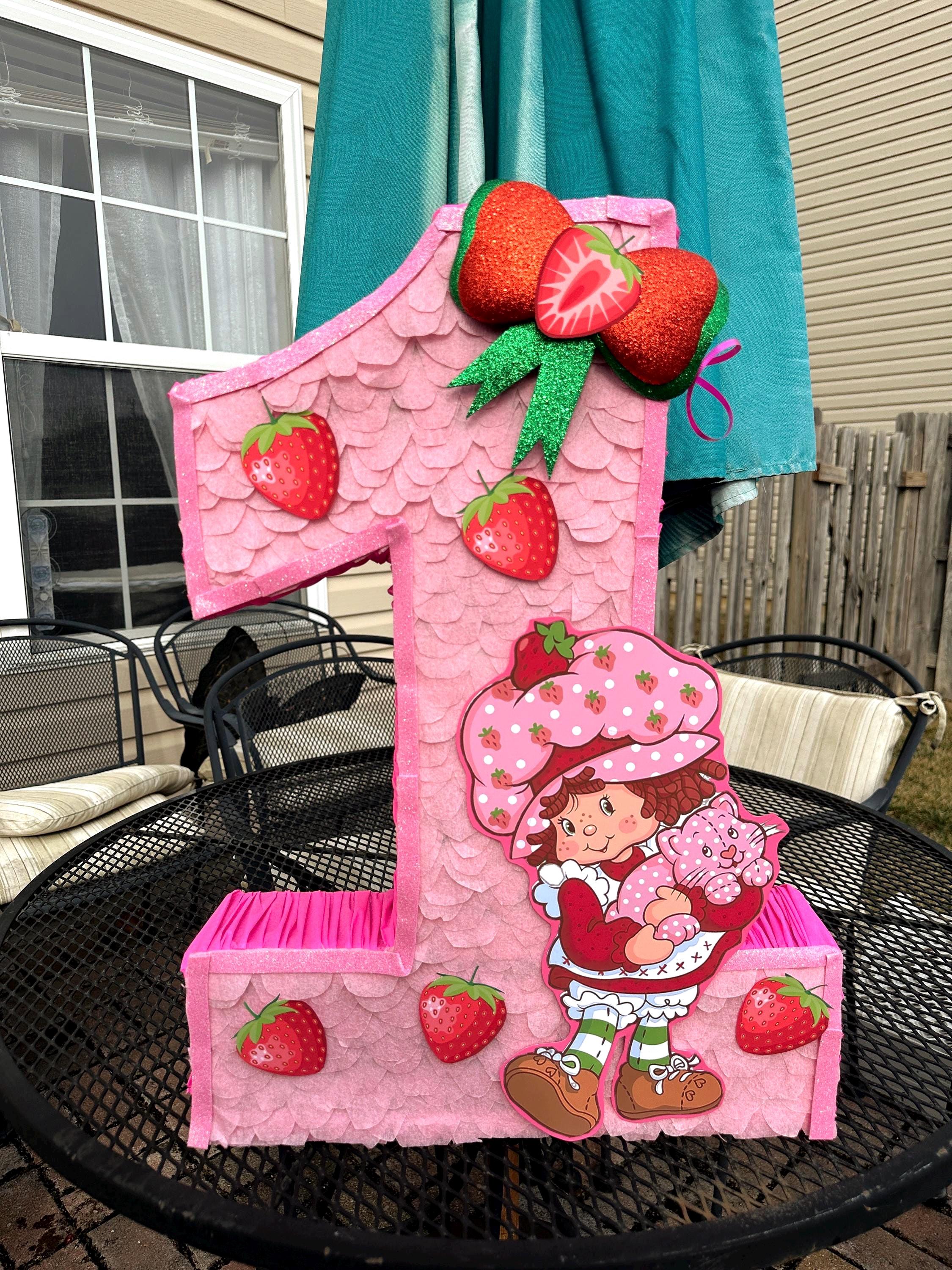 Strawberry Shortcake Pinata Handmade - First Birthday Pinatas - Etsy