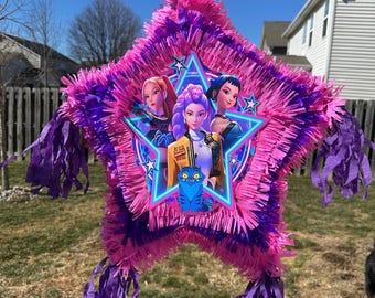 pinata kpop demon hunters 20 x 18 : pinatas kpop faites main