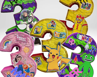 Pinata numéro trois - Pinatas numérotées personnalisées