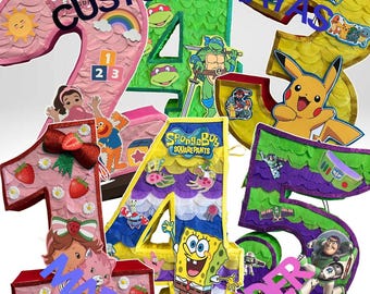 Custom Number Pinata - Thematic Pinatas