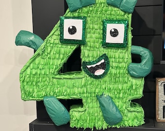 Number 4 Green Pinata  - Number Piñatas