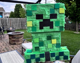 Green Square Monster - Gaming Pinatas