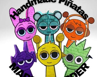 Piñata Sprunki - Artículos para fiestas hechos a mano