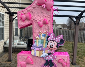 Pinata numéro Minnie Mouse - Pinata premier anniversaire