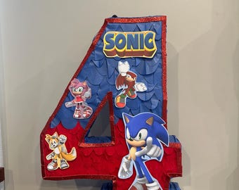 Numéro Sonic Pinata - Numéro personnalisé Piñatas