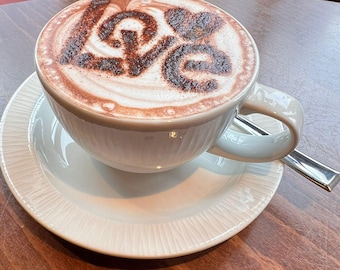 Roestvrijstalen koffiestencilset – latte art, eten decoreren