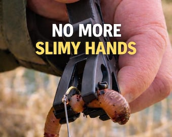 Clean Hands Fishing Bait Pliers – Worm & Minnow Baiting Tool - NO SLIMY HANDS!!! (Patent Pending)