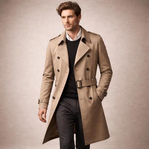 Trench Coat Gabardine - Etsy