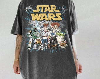 Retro Toy Story Star Wars Shirt, May The 4th Be With You Disneyland Tee, Funny Pixar Toy Story Mashup Tee, Star Wars Day Tee