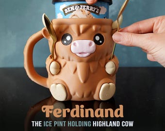 Ferdinand the Highland Cow Ice Pint Holder