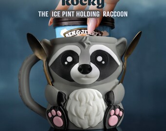 Rocky the Raccoon Ice Pint Holder