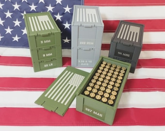 Stacking Ammo Box - USA Flag