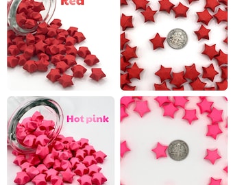 Handmade Origami Lucky Stars (50, 100 pcs) – 27 Colors, Mini Wishing Stars for Decor