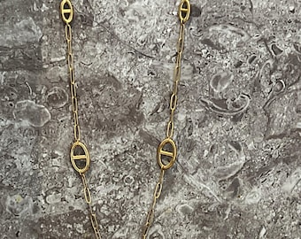 SAUTOIR EN OR  collier  longue en acier  80cm  sautoir tendance, collier minimaliste ne noircit pas vous allez même à la mer avec