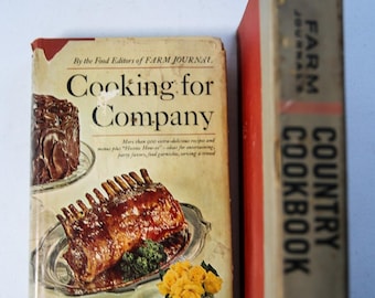 Farm Journal Cookbook Lot 2 Vintage Hard Cover Cooking for Company Country Recipes