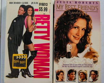 Pretty Woman, My Best Friend's Wedding VHS Tapes, 90s Rom-Coms