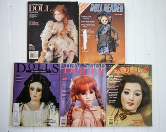 Vintage Doll Magazine Lot 5 Issues 1990s Dolls Doll Reader Collector Bundle Contemporary Ads