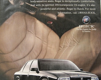 1995 Buick Regal Car Advertisement Vintage GM Print Ad Retro Automotive Art