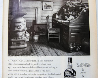 1957 Jack Daniel’s Tennessee Whiskey Print Ad Vintage Distillery Americana Wall Art