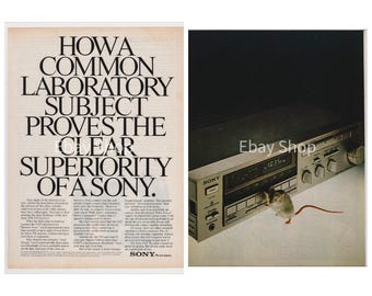 1981 Sony STR-VX5 Stereo Receiver Vintage Print Ad – Audiophile Hi Fi Wall Art