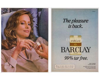 Vintage 1981 Barclay Cigarette Advertisement 2 Page Tobacco Ad Retro Glamour Photography Print