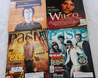 Paste Magazine Lot of 4 | Wilco Ben Folds Death Cab Bon Iver Janelle Monae | Indie Music Art Film Vintage Magazines