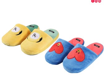 Pantuflas cómodas para interiores de personajes BT21 / Pantuflas de peluche de Mang / Merchandising de BTS / Pantuflas de invierno acogedoras BT21 para ARMY | Tata | Chimmy | Mang | Shooky