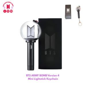 Mini bâton lumineux BTS Army Bomb Version 4 | de sac Kpop Light Stick | Cadeau ARMY violet | Porte-clés BTS | Merchandising pour les amateurs de concerts