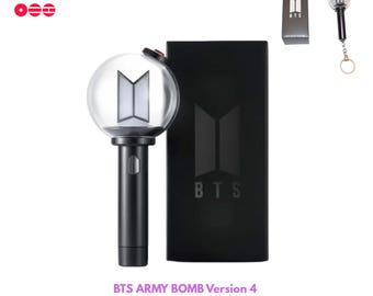 Mini bâton lumineux BTS Army Bomb Version 4 | de sac Kpop Light Stick | Cadeau ARMY violet | Porte-clés BTS | Merchandising pour les amateurs de concerts