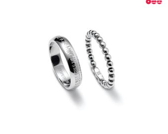 BTS J-Hope Layered Ring Set | Hope On the Stage Official Merch | Jhope Concert Ring | Hope On The Street Tour Jewelry | ARMY Gift I Bts Ring