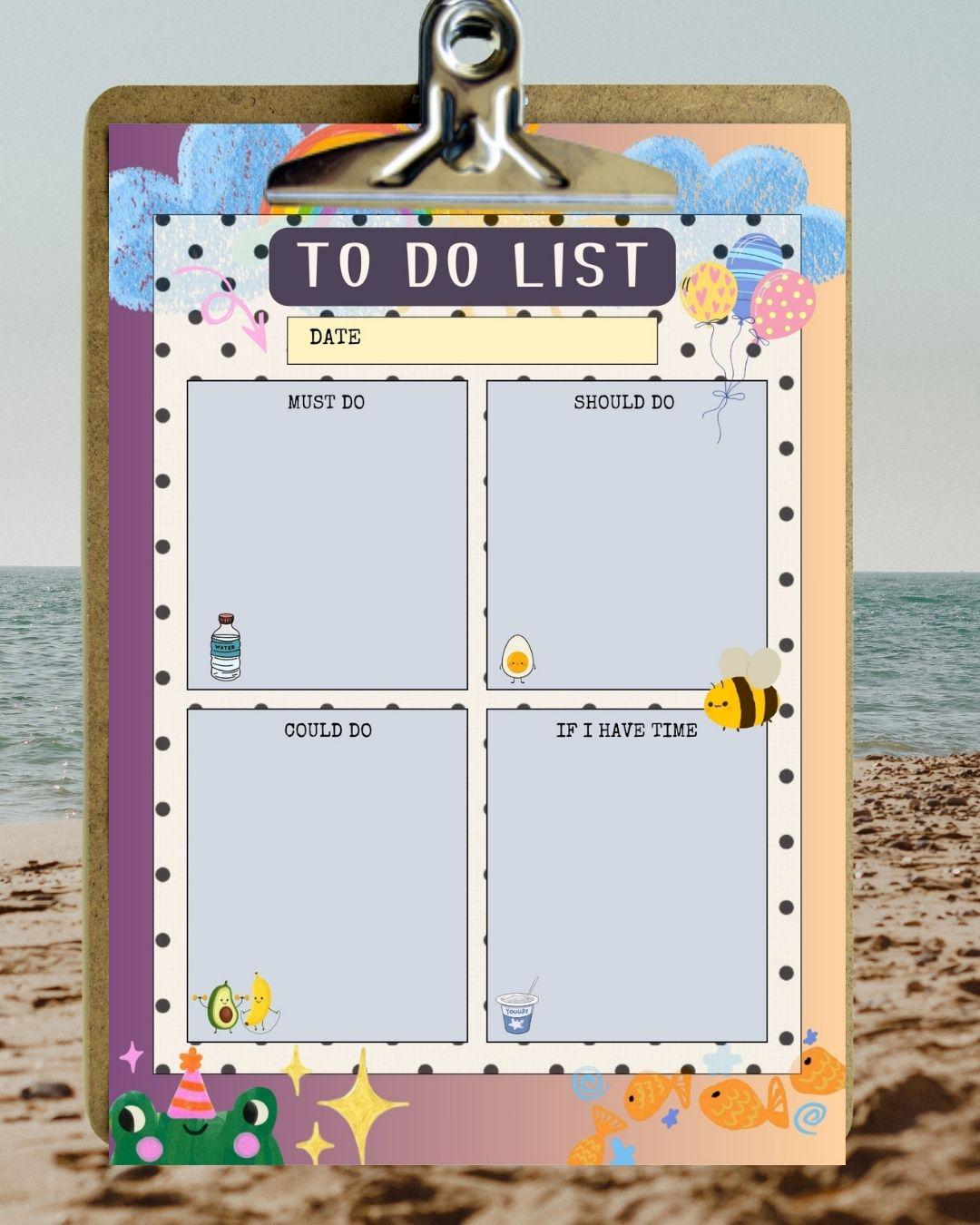 Editable Kids to Do List Printable | Daily Routine Chart for Children ...