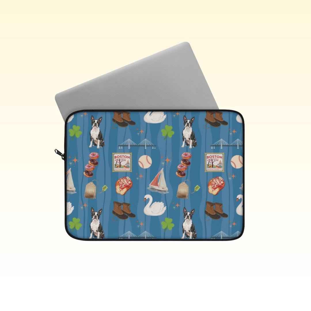 Computer Sticker Sleeves Boston Sticker Design Laptop Sleeve | MacBook Sleeve 12 13 15 Inches ...