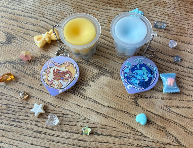 CRK Shadow Milk and Pure Vanilla Squishy Pudding Keychains - Etsy