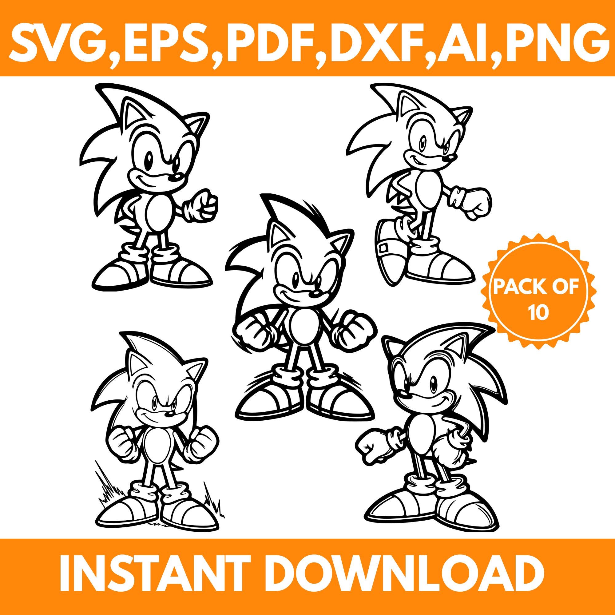 Supersonic Line Art SVG PNG for Cricut Pack of 10 (digital Download) - Etsy