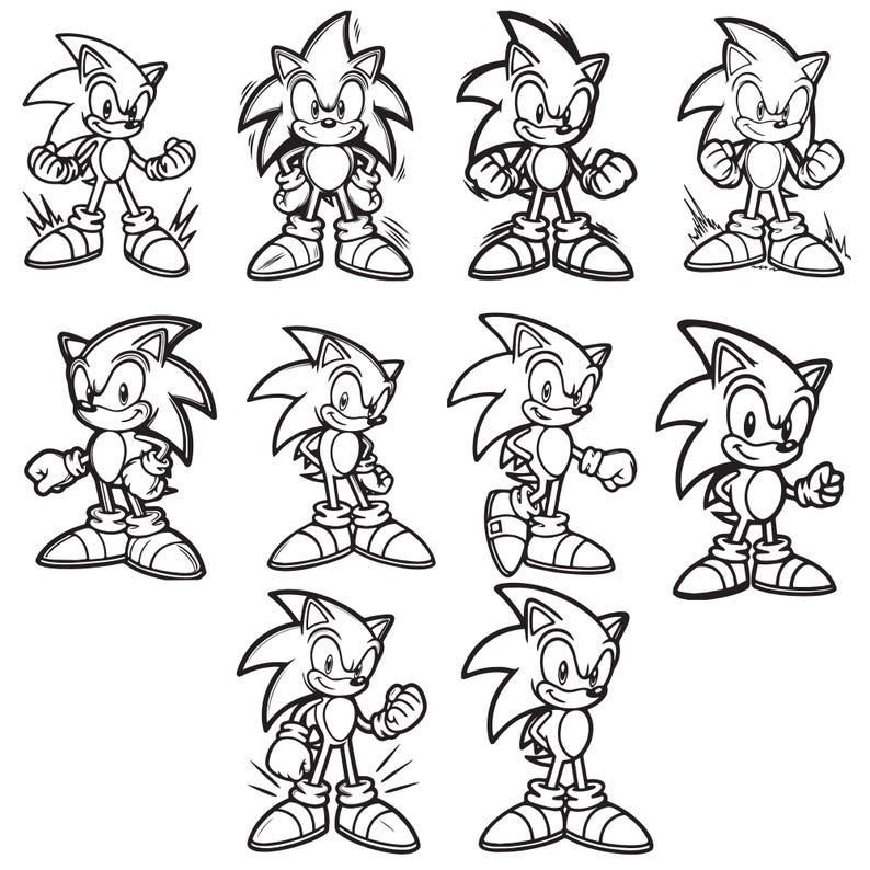 Supersonic Line Art SVG PNG for Cricut Pack of 10 (digital Download) - Etsy