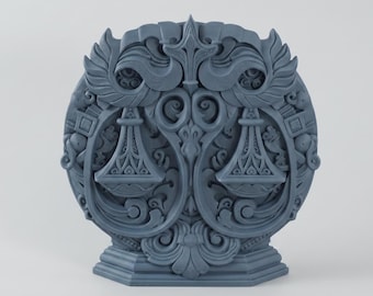 Libra Statue | Zodiac Scales Sculpture | Astrology Decor | Shelf Decor